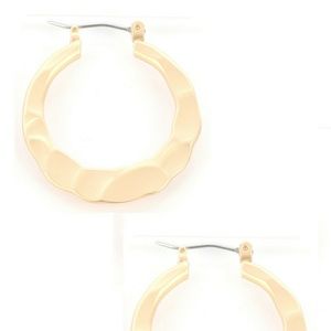 Gold hoop earring
